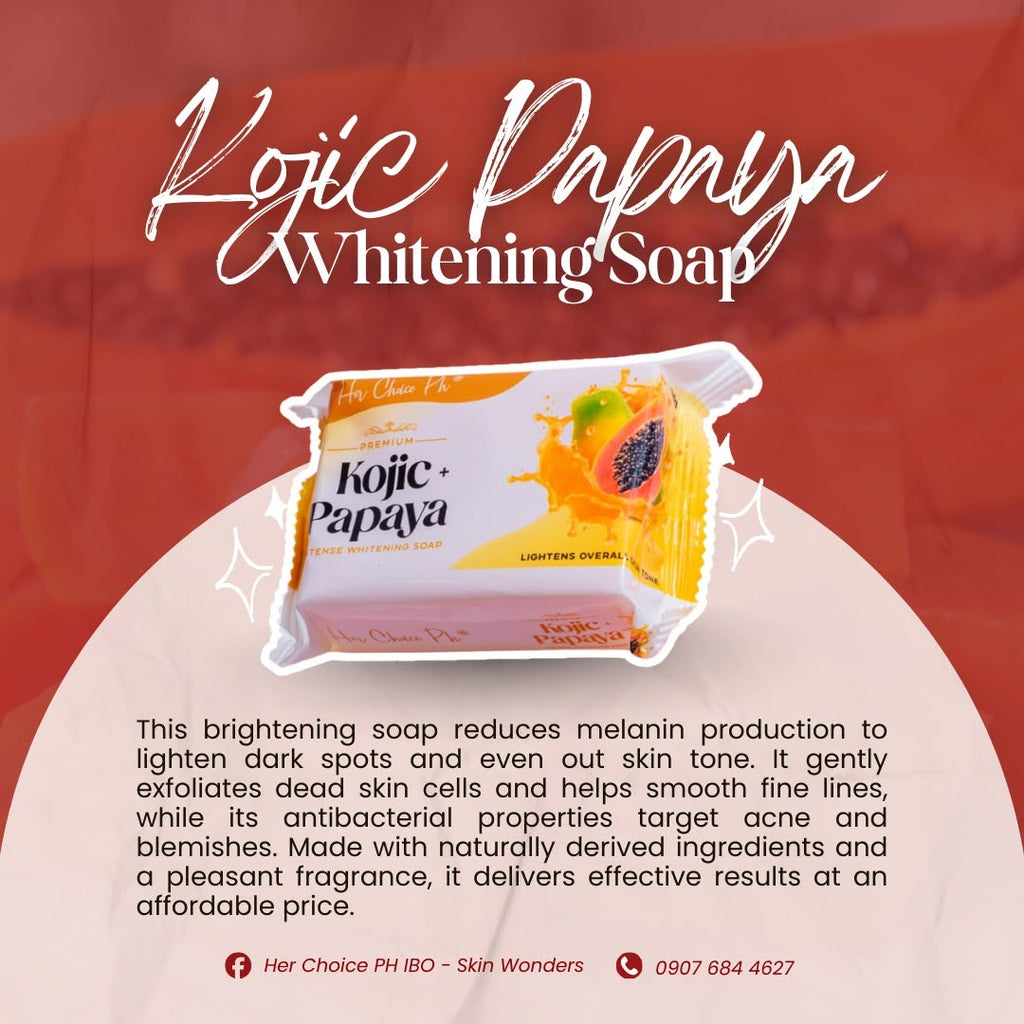 Premium Kojic Papaya Whitening Soap – part of the SET C Fast Whitening Trio