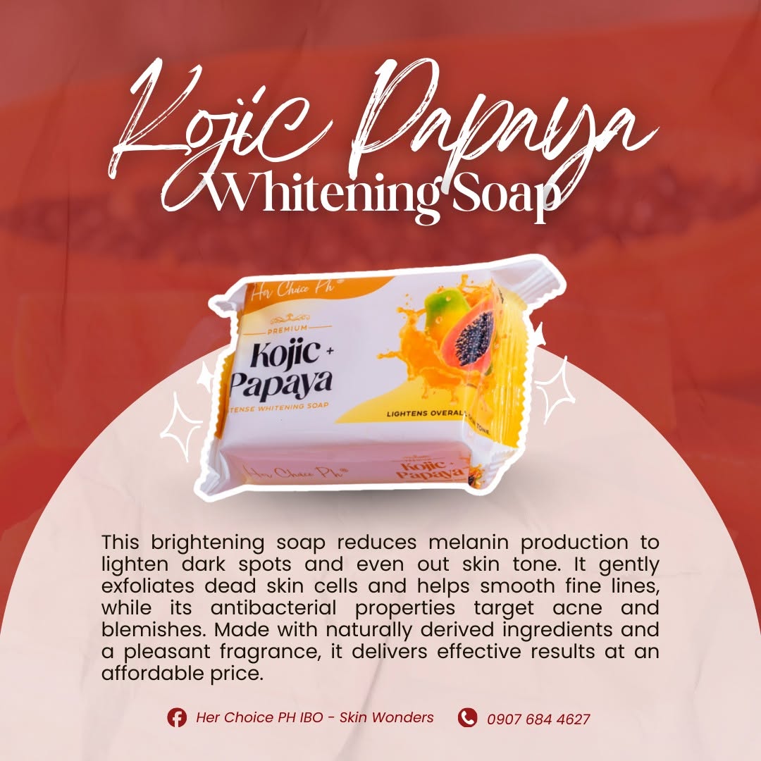 Premium Kojic Papaya Whitening Soap – part of the SET C Fast Whitening Trio