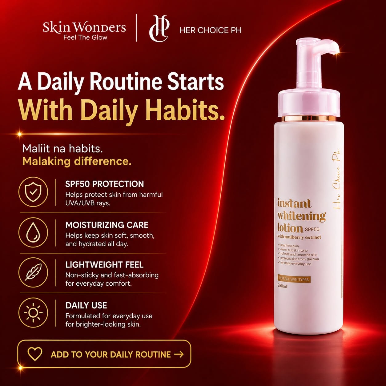 Instant Whitening Lotion with SPF50++++